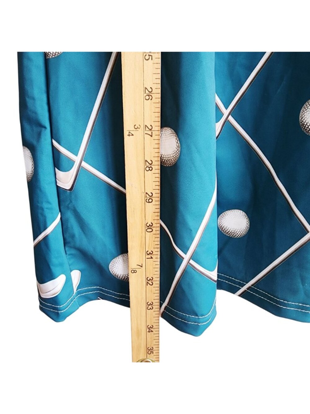 Sleeveless Blue Golf Print Sports Dress and shorts With Front Zipper Size XL - Picture 4 of 9